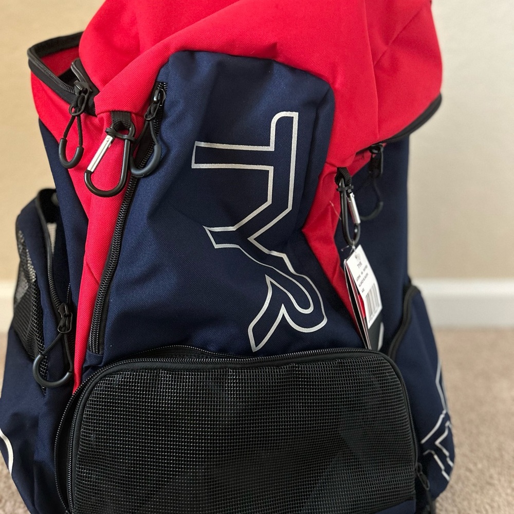 TYR Red and Blue 45 L New Backpack